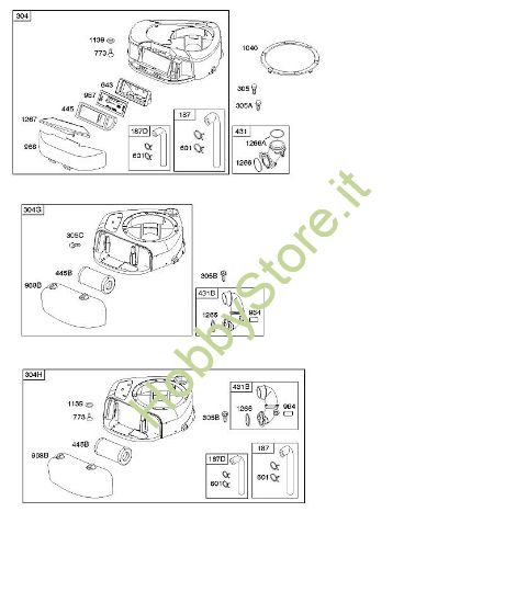 A - Depuratore aria, alloggiamento ventola B&S - 21 €¦ 21B807-0668-H1 brand Stihl